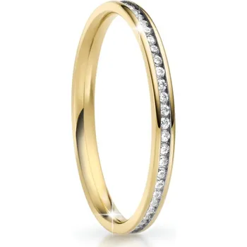 Prsten Snubní prsteny ocel zirkon ke skládání SP-NS-05 velikost 52