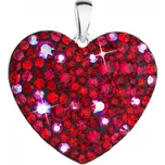 Stříbrný přívěsek s krystaly Swarovski červené srdce 34243.3 cherry