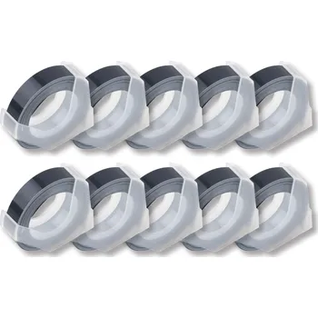 Tiskárna štítků MoTEX Cidy Embossing Label Tapes 10pcs Black