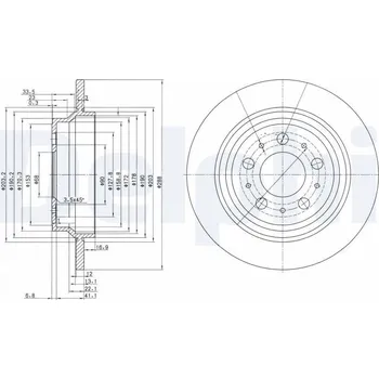 Brzdový kotouč Brzdový kotouč DELPHI BG3515