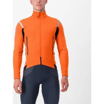 Cyklistická bunda CASTELLI Cyklistická zateplená bunda - PERFETTO RoS 2 - oranžová