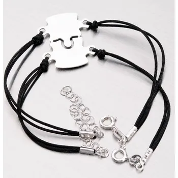 Náramek Náramek stříbro 925 délka 17 cm pro pár - puzzle MBRC5500PRH délka 21 cm