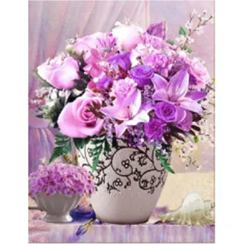 Malování s čísly Váza s rámem 30 x 40 cm