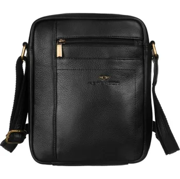 Pánská kožená taška přes rameno černá (GT195)