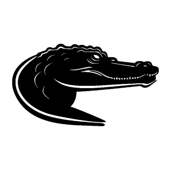 Samolepící dekorace SAMOLEPKA Krokodýl 004 pravá (01 - černá) NA AUTO, NÁLEPKA, FÓLIE, POLEP, TUNING, VLASTNÍ TEXT, TISK, AUTOSAMOLEPKY.cz, POLEPY, OBRÁZEK, LOGO, SAMOLEPKY