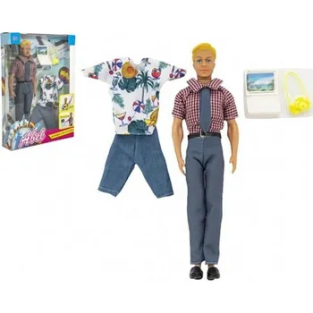 Panenka Panáček s doplňky nekloubový plast 30 cm