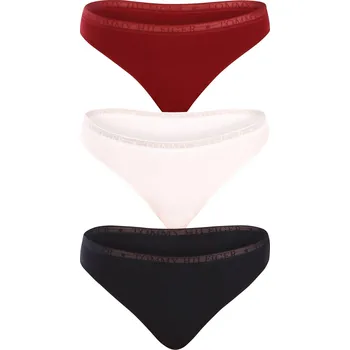 Kalhotky 3PACK dámská tanga Tommy Hilfiger nadrozměr vícebarevná (UW0UW04890 0U4) 3XL UW0UW04890 0U4 extrasize Možnost vrácení zboží ZDARMA do 120 dnů!