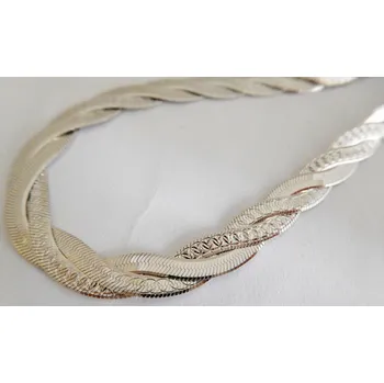 Řetízek Klenoty Budín Stříbrný pletený náhrdelník (řetízek) - rhodiovaný 50cm 14,68gr 030426400027 (Klenoty Budín Stříbrný pletený náhrdelník (řetízek) - rhodiovaný 50cm 14,68gr 030426400027)