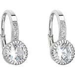 Stříbrné náušnice visací se zirkonem v bílé barvě 11201.1