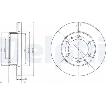 Brzdový kotouč Brzdový kotouč DELPHI BG4211C