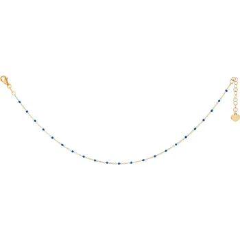 Řetízek Pozlacený stříbrný řetízek na kotník - kuličky - AP535-7192