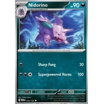 Volný čas Pokémon MEW 033/165 Nidorino - 151 Stav: Near Mint, Verze: NORMAL