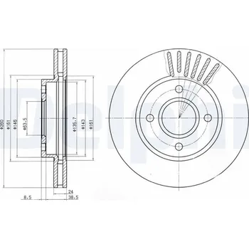 Brzdový kotouč Brzdový kotouč DELPHI BG2699
