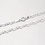 Dámský řetízek bílé zlato 585 gravírovaný 45-1461 délka 60 cm