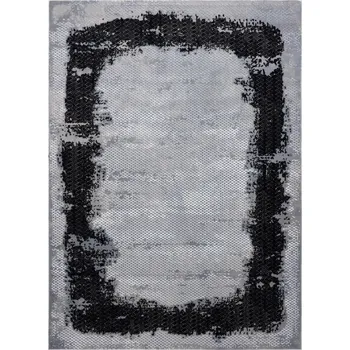 Koberec Hans Home Kusový koberec Core A004 Frame black/light grey - 80x150