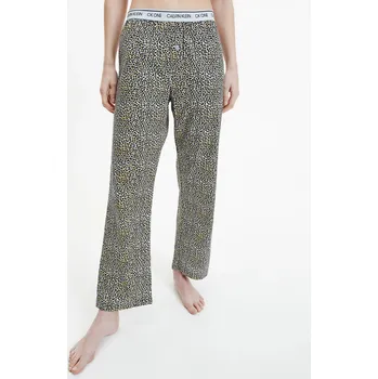 Dámské pyžamo Dámské pyžamové kalhoty QS6433E - V4L Fialová se zvířecím vzorem - Calvin Klein fialová vzor M