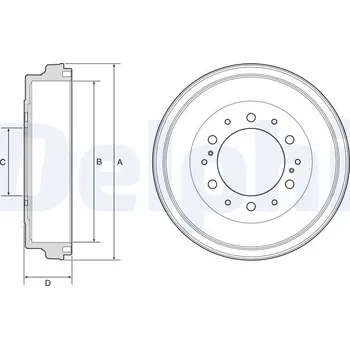 Brzdový buben Brzdový buben DELPHI BF590