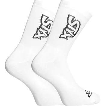 Pánské ponožky Ponožky Styx vysoké bílé s černým logem (HV1061) M Možnost vrácení zboží ZDARMA do 120 dnů!