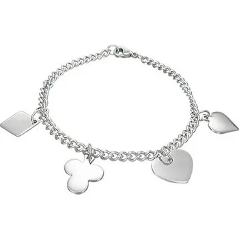 Náramek Dámský náramek ocel přívěsky GHBO322 délka 16 cm