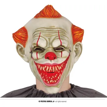 Karnevalová maska Guirca Fiestas Španělsko Letexová maska snějícího se klauna