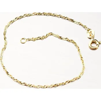 Oblečení a móda Náramek žluté zlato 585 - Lambada 44-1126 délka 19 cm