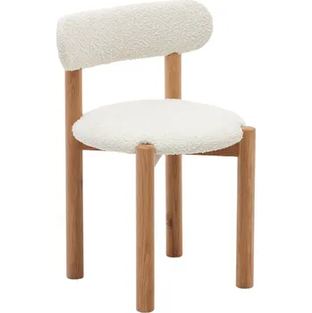 Jídelní židle Bílá čalouněná jídelní židle Kave Home Nebai