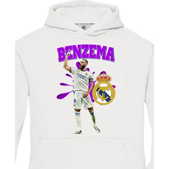 Chlapecká mikina Dětská mikina Karim Benzema, Barva Bílá, Velikost 98-104, Canvas Dětská mikina Bezvatriko.cz 2045