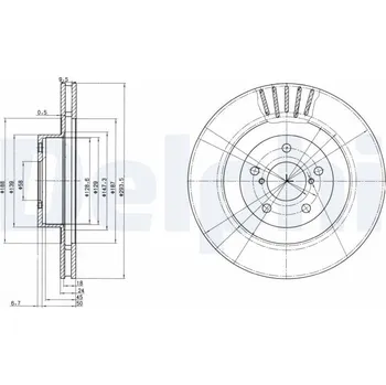 Brzdový kotouč Brzdový kotouč DELPHI BG3413