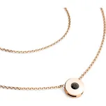 Dámský náhrdelník přírodní diamant 0.055 ct černý v růžovém zlatě 10911-NH01-CV-Black délka 40 cm