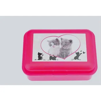 Dóza na potraviny Tvar svačinový box koťata růžový 18 x 13 x 7 cm 730159ru