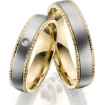 Snubní prsteny titan přírodní diamant 0.007 ct briliantem SP-TI-041