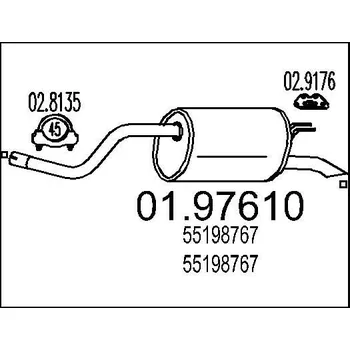 Auto-moto Zadní tlumič výfuku MTS 01.97610