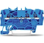 WAGO 2001-1304 Řadová průchozí svorka Wago 3vodičová 1,5mm2 (modrá)