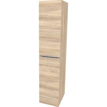 Koupelnový nábytek Mailo, koupelnová skříňka vysoká 170 cm, chrom madlo, Multidecor, Blonde Liberty Elm