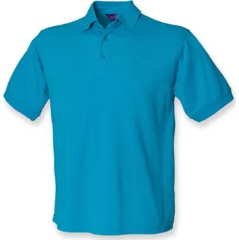 Pánská košile Henbury Pánské polo triko H400 Turquoise 3XL