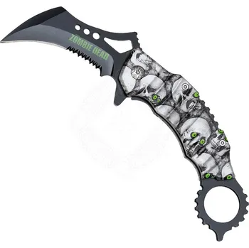 Replika zbraně Haller Karambit kapesní nůž Zombie Dead šedý