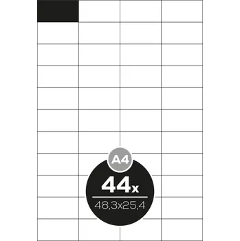 Speciální papír Etikety Top Stick A4/100 ks, 48,3x25,4 mm - 44 etiket, bílé