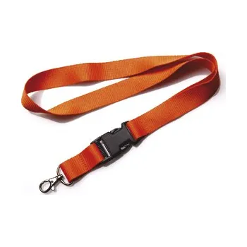 Klíčenka na krk s karabinou a sponou Promex 2,5 cm - oranžová