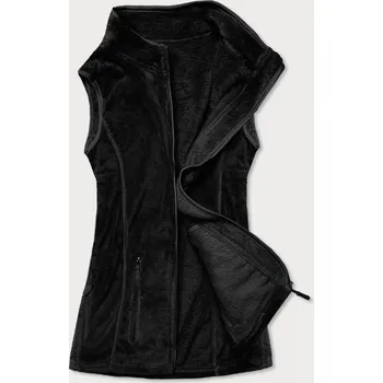 Dámská vesta Černá plyšová dámská vesta 6Q71 J.STYLE, odstíny černé S (36) i392_21066-46