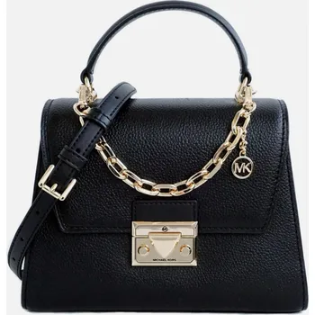 Michael Kors kožená malá kabelka Serena gold black černá