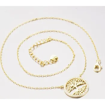 Náhrdelník Dámský náhrdelník stříbro 925 zirkon strom života PKL-5008 délka 45 cm