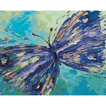 Hračka Diamondi Diamantové malování - FIALOVÝ MOTÝLEK Rozměr: 40x50 cm, Rámování: bez rámu a bez vypnutí plátna