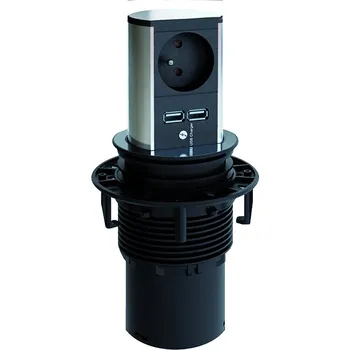 Elektrická zásuvka BACHMANN 928.020 elektrická zásuvka Elevator home 1x 230V FR, 2x USB A, nerez (BACHMANN 928.020 elektrická zásuvka Elevator home 1x 230V FR, 2x USB A, nerez)