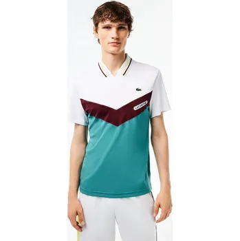 Pánské tričko Pánské tričko Lacoste Medvedev New York Day Polo White/Limeira M