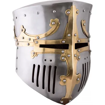 Karnevalový kostým Deepeka Křižácká hrncová přilba z 1,6mm, 13. stol.