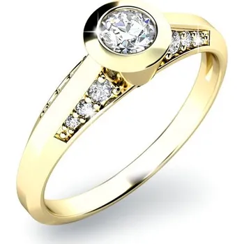 Oblečení a móda Zásnubní prsten žluté zlato 585/1000 přírodní diamant 0.330 ct G/SI ZP-10798D-ZL velikost 45