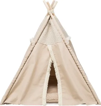 Pelíšek pro psa Trixie Boho teepee s polštářem 55 x 65 cm béžové