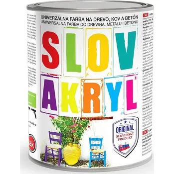 univerzální barva SLOVAKRYL vodou ředitelná univerzální barva na dřevo, kov a beton 0.75 kg 0310 Světle fialový