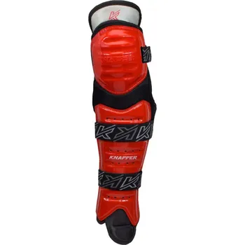 Hokejbalové holeně Knapper AK5 YTH, Dětská, červená, 7" Knapper