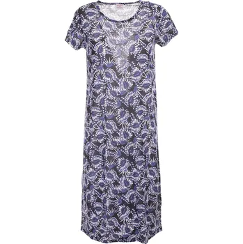 Dámská noční košile Noční košile peříčka - černofialová Velikost: M